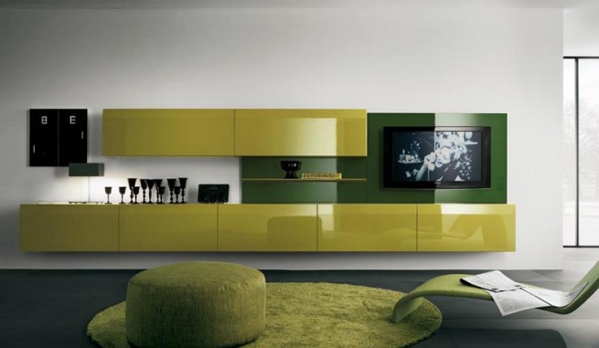 modern-green-tv-wall-mount-small-living-room-design-ideas